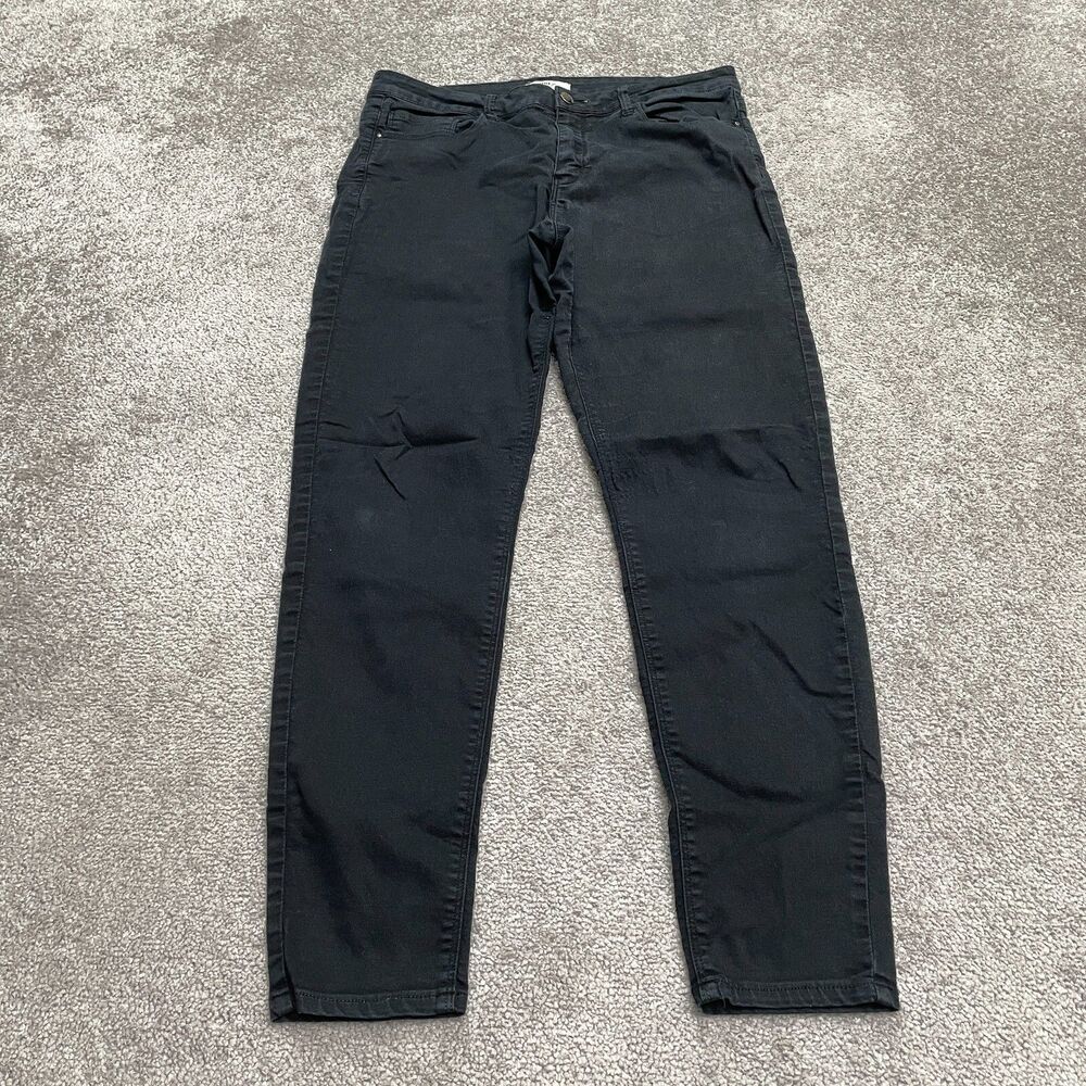 Forever 21 Skinny Denim Jeans Womens 29 Black High Rise Stretch Casual 32x28